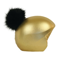 Load image into Gallery viewer, Coolcasc Exclusive Helmet Cover Gold Black Pom