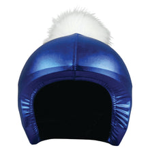 Load image into Gallery viewer, Coolcasc Exclusive Helmet Cover Blue White Pom