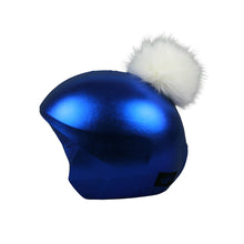 Load image into Gallery viewer, Coolcasc Exclusive Helmet Cover Blue White Pom