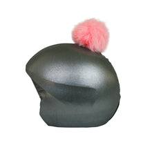 Load image into Gallery viewer, Coolcasc Exclusive Helmet Cover Grey Pink Pom