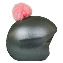 Load image into Gallery viewer, Coolcasc Exclusive Helmet Cover Grey Pink Pom
