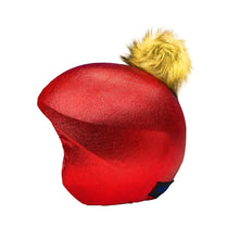 Load image into Gallery viewer, Coolcasc-Exclusive Helmet Cover Red Brown Pom