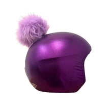Load image into Gallery viewer, Coolcasc Exclusive Helmet Cover Purple Pink Pom