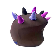 Load image into Gallery viewer, Coolcasc-Show Time Helmet Cover Purple Horns