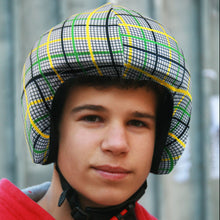 Load image into Gallery viewer, Coolcasc Printed Cool Helmet Cover Jamaica Squares
