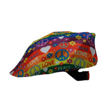 Load image into Gallery viewer, Coolcasc Bike Helmet Cover Peace &amp; Flowers

