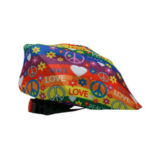 Load image into Gallery viewer, Coolcasc Bike Helmet Cover Peace &amp; Flowers
