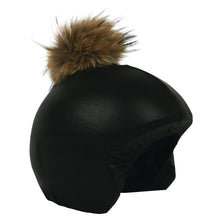 Load image into Gallery viewer, Coolcasc Exclusive Helmet Cover Black Brown Pom

