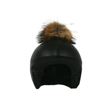 Load image into Gallery viewer, Coolcasc Exclusive Helmet Cover Black Brown Pom
