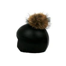 Load image into Gallery viewer, Coolcasc Exclusive Helmet Cover Black Brown Pom
