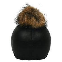 Load image into Gallery viewer, Coolcasc Exclusive Helmet Cover Black Brown Pom
