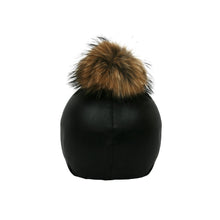 Load image into Gallery viewer, Coolcasc Exclusive Helmet Cover Black Brown Pom

