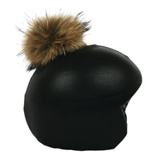 Load image into Gallery viewer, Coolcasc Exclusive Helmet Cover Black Brown Pom
