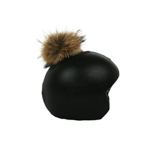 Load image into Gallery viewer, Coolcasc Exclusive Helmet Cover Black Brown Pom
