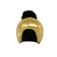 Load image into Gallery viewer, Coolcasc Exclusive Helmet Cover Gold Black Pom

