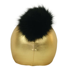 Load image into Gallery viewer, Coolcasc Exclusive Helmet Cover Gold Black Pom
