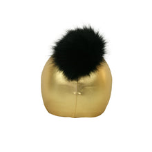 Load image into Gallery viewer, Coolcasc Exclusive Helmet Cover Gold Black Pom
