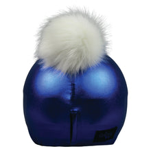 Load image into Gallery viewer, Coolcasc Exclusive Helmet Cover Blue White Pom
