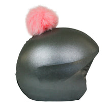 Load image into Gallery viewer, Coolcasc Exclusive Helmet Cover Grey Pink Pom
