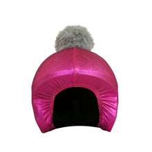 Load image into Gallery viewer, Coolcasc Exclusive Helmet Cover Pink Grey Pom
