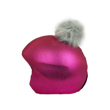 Load image into Gallery viewer, Coolcasc Exclusive Helmet Cover Pink Grey Pom
