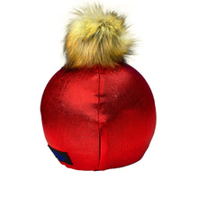 Load image into Gallery viewer, Coolcasc-Exclusive Helmet Cover Red Brown Pom
