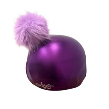Load image into Gallery viewer, Coolcasc Exclusive Helmet Cover Purple Pink Pom
