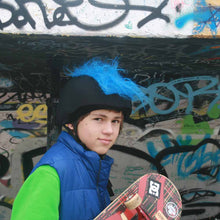 Load image into Gallery viewer, Coolcasc Show Time Helmet Cover Furry Blue
