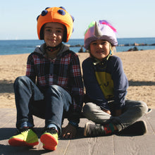 Load image into Gallery viewer, Coolcasc Show Time Helmet Cover Orange-Bumps
