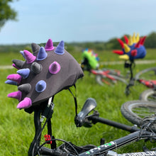 Load image into Gallery viewer, Coolcasc-Show Time Helmet Cover Purple Horns
