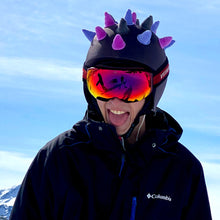 Load image into Gallery viewer, Coolcasc-Show Time Helmet Cover Purple Horns
