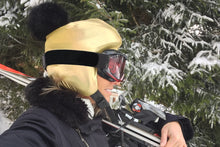 Load image into Gallery viewer, Coolcasc Exclusive Helmet Cover Gold Black Pom
