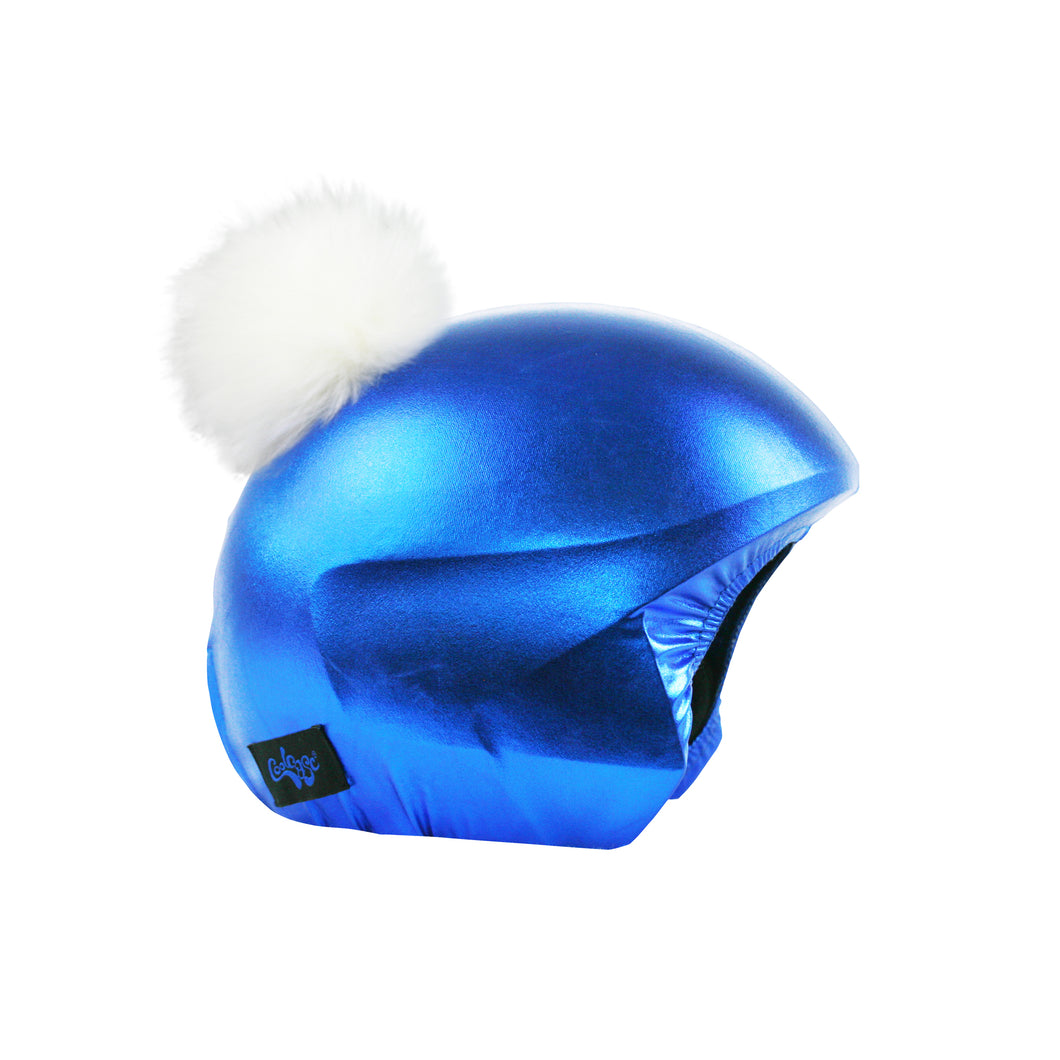 Coolcasc Exclusive Helmet Cover Blue White Pom