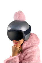Load image into Gallery viewer, Coolcasc Exclusive Helmet Cover Grey Pink Pom
