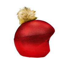 Load image into Gallery viewer, Exclusive Helmet Cover Red Brown Pom
