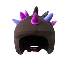 Load image into Gallery viewer, Show Time Helmet Cover Purple Horns
